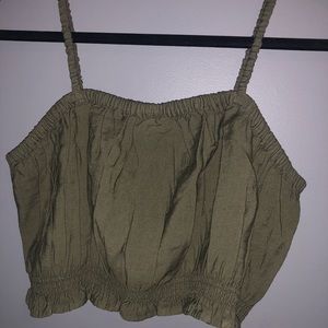 American eagle - olive crop top